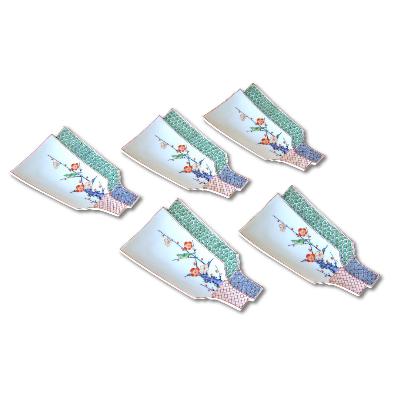 羽子板お皿大小5枚組